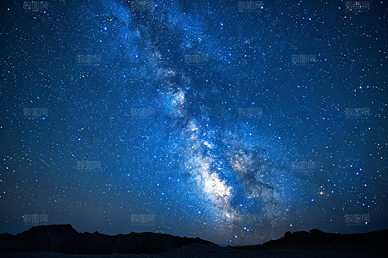 灿烂星空夜晚宇宙素材