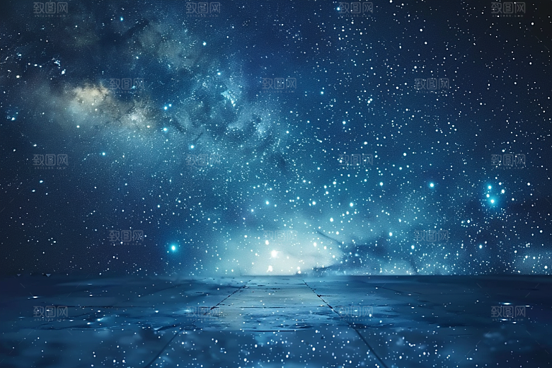 灿烂星空夜景夜晚素材
