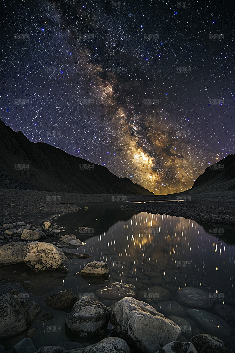 灿烂星空银河唯美素材