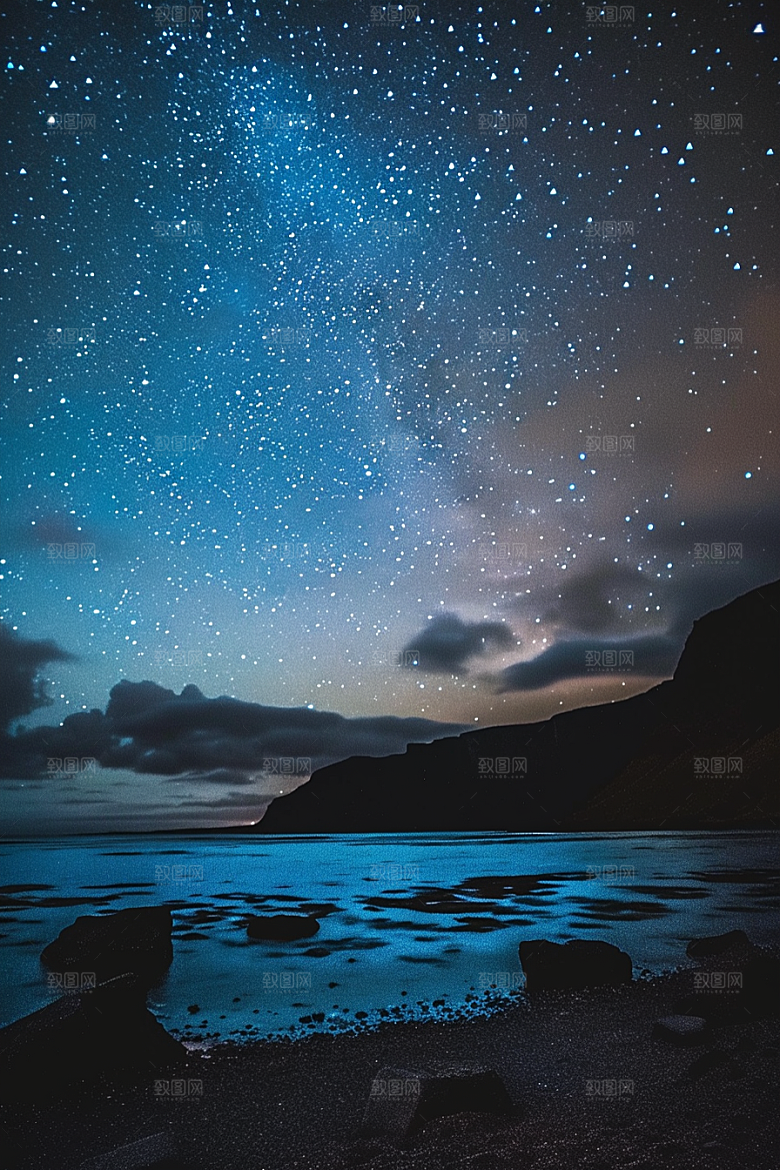 灿烂星空夜晚太阳系素材