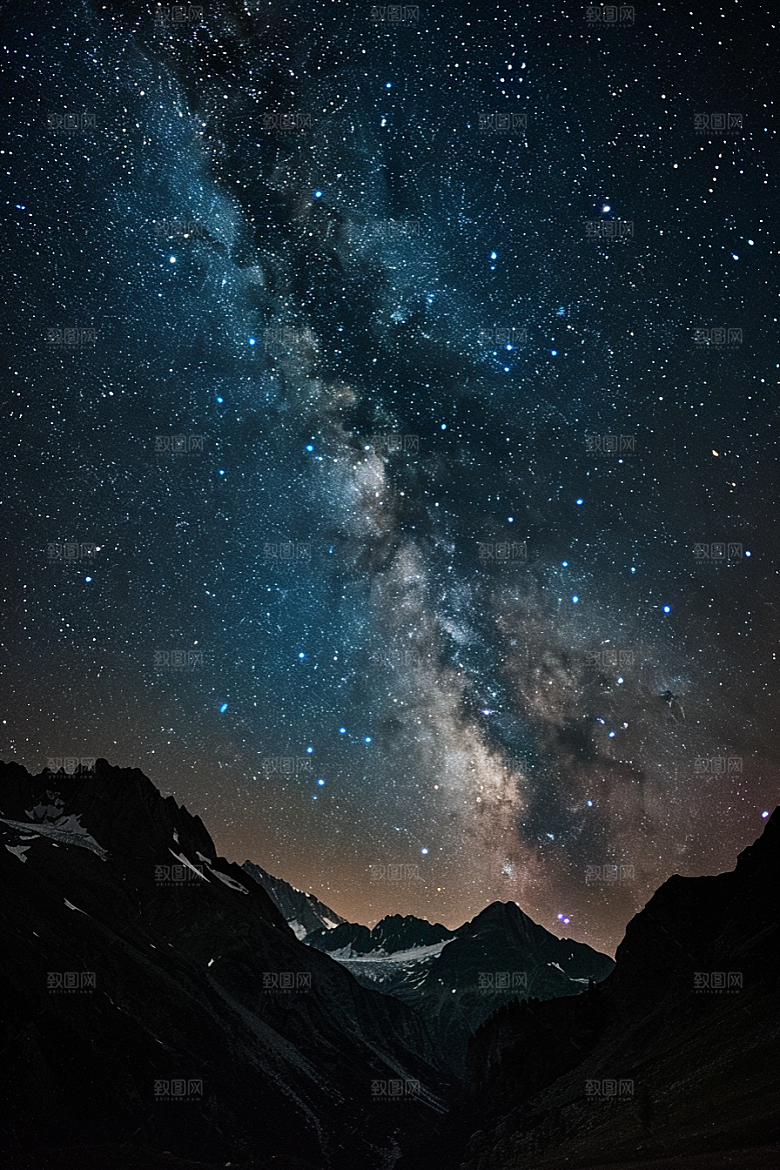 灿烂星空宇宙天空素材