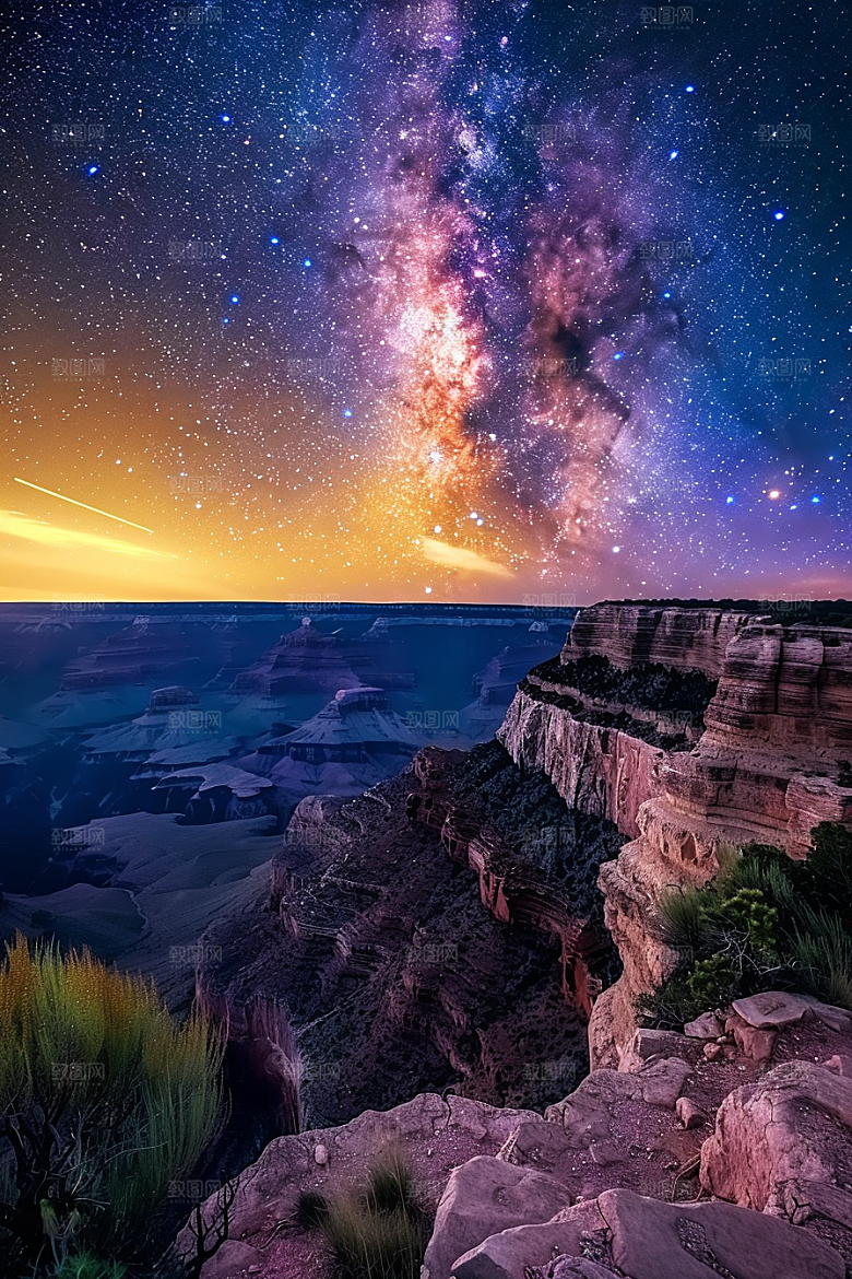 灿烂星空唯美天空素材