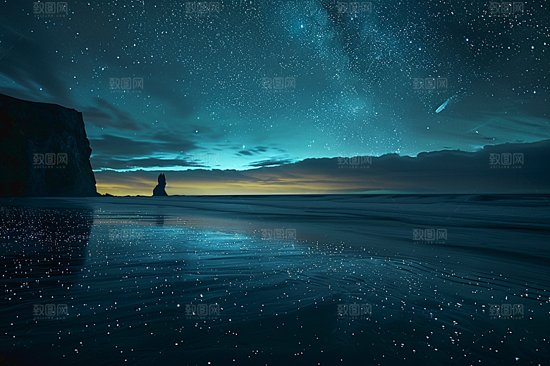 灿烂星空夜晚宇宙素材