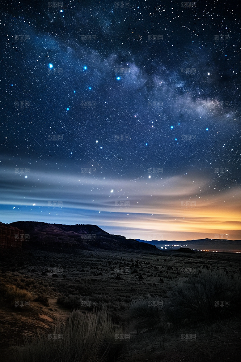 灿烂星空夜晚太阳系素材