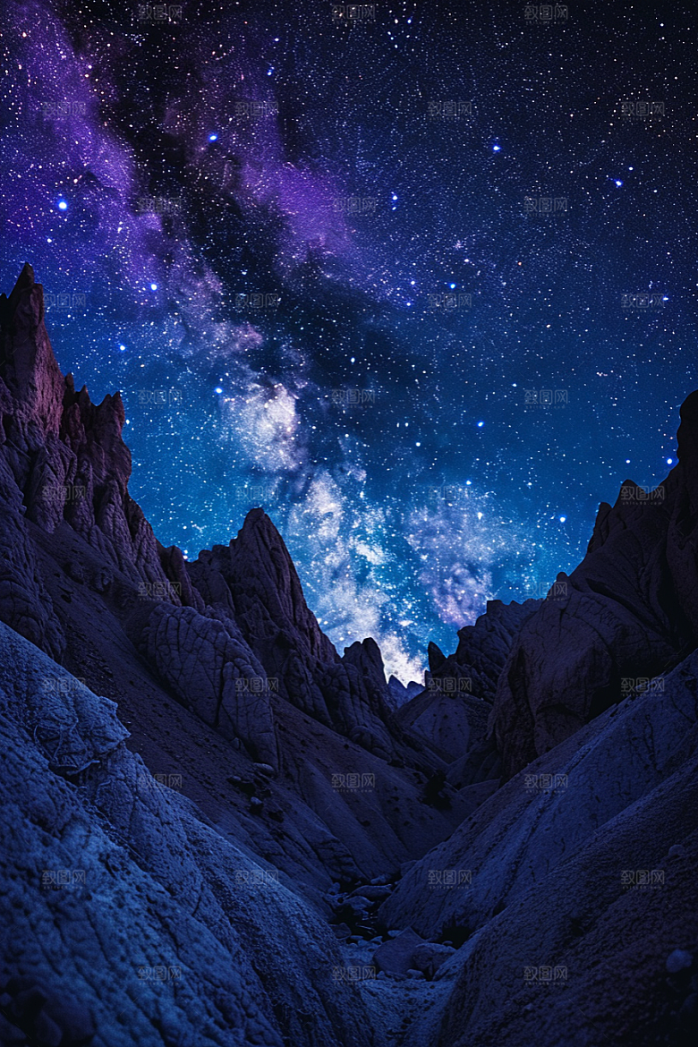 灿烂星空星辰夜晚素材