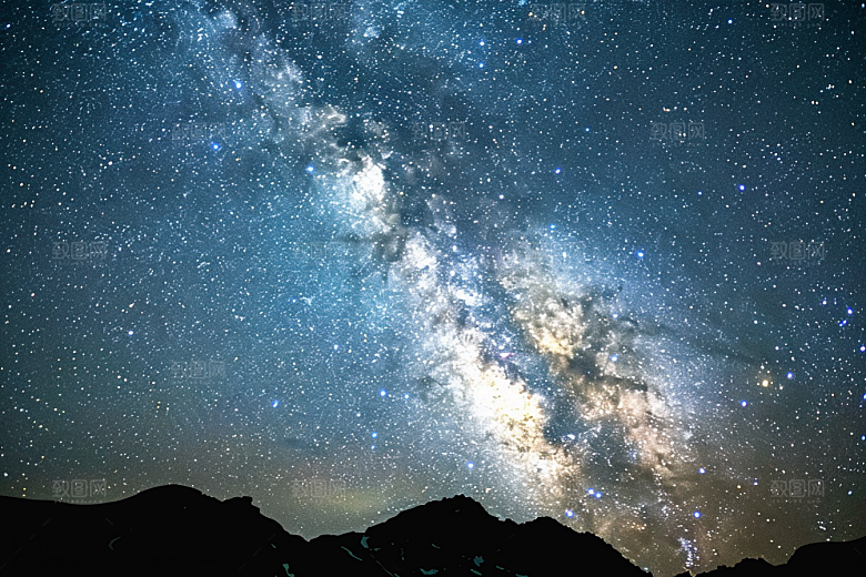 灿烂星空银河高清素材