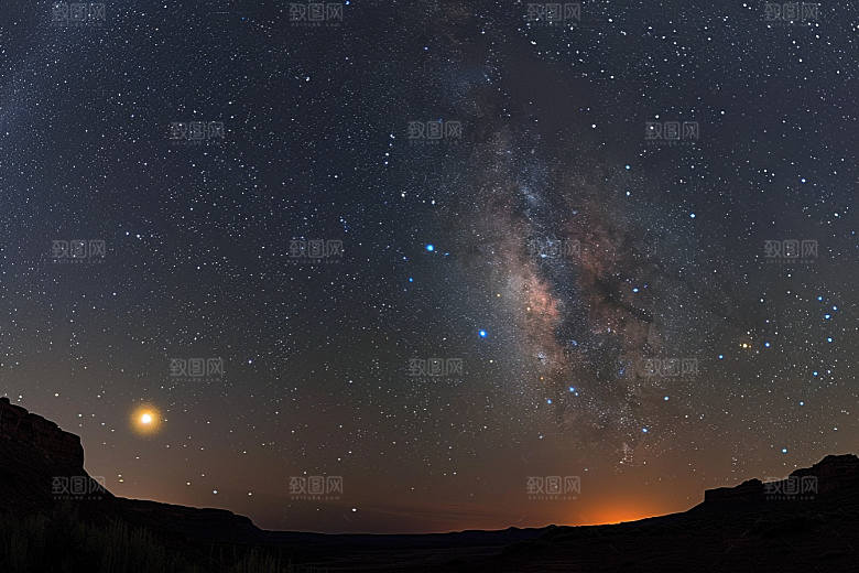 灿烂星空天空唯美素材