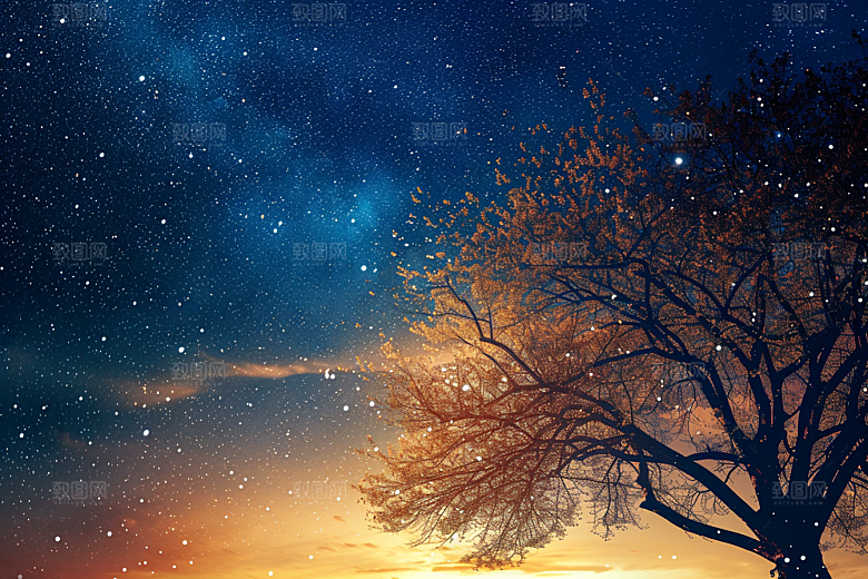 灿烂星空浪漫梦幻素材