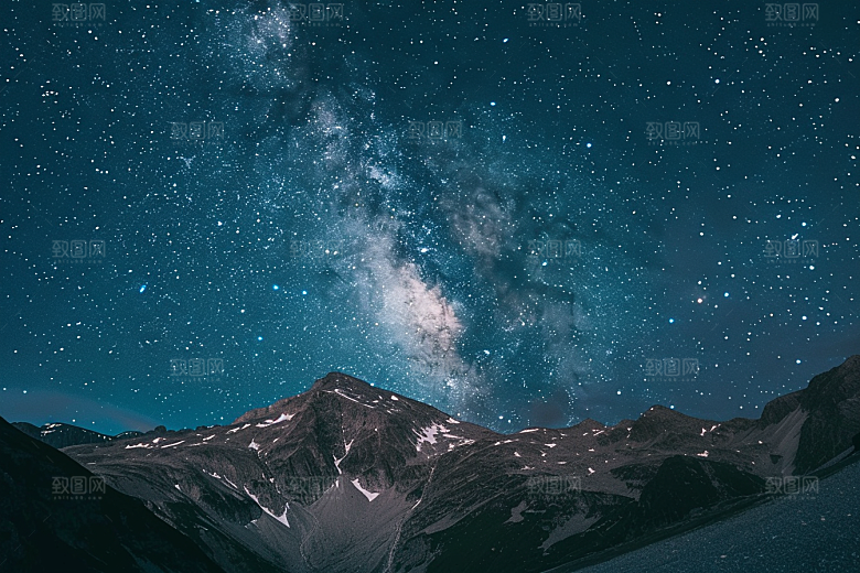 灿烂星空星辰高清素材