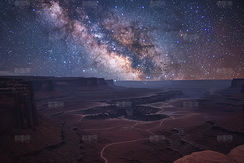 灿烂星空夜晚太阳系素材