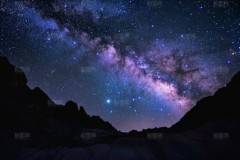 灿烂星空唯美天空素材