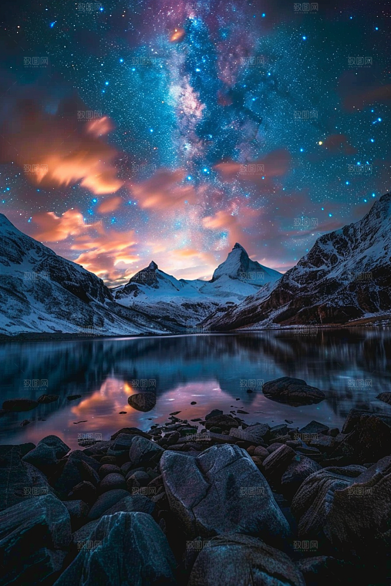 灿烂星空太阳系宇宙素材