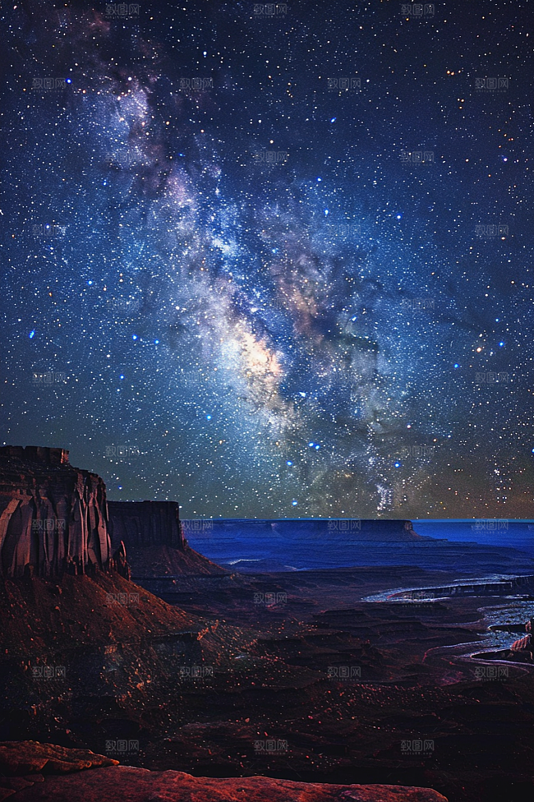 灿烂星空星辰银河素材