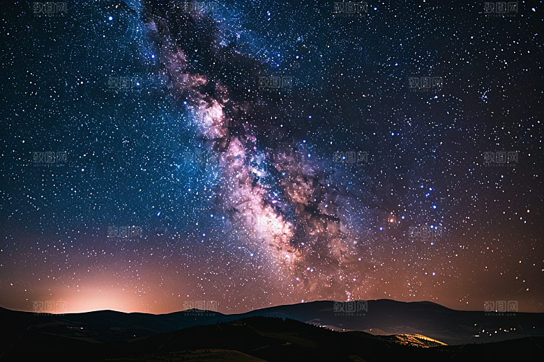 灿烂星空太阳系高清素材