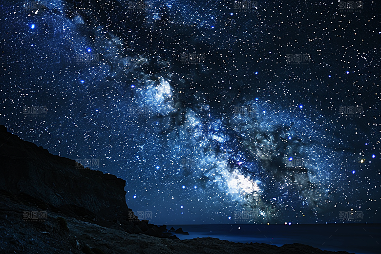 灿烂星空浪漫太阳系素材