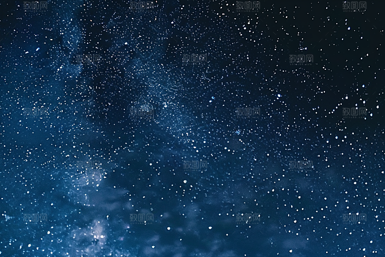 灿烂星空夜景星辰素材