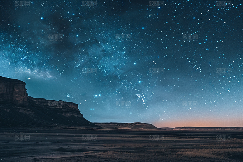 灿烂星空梦幻夜晚素材