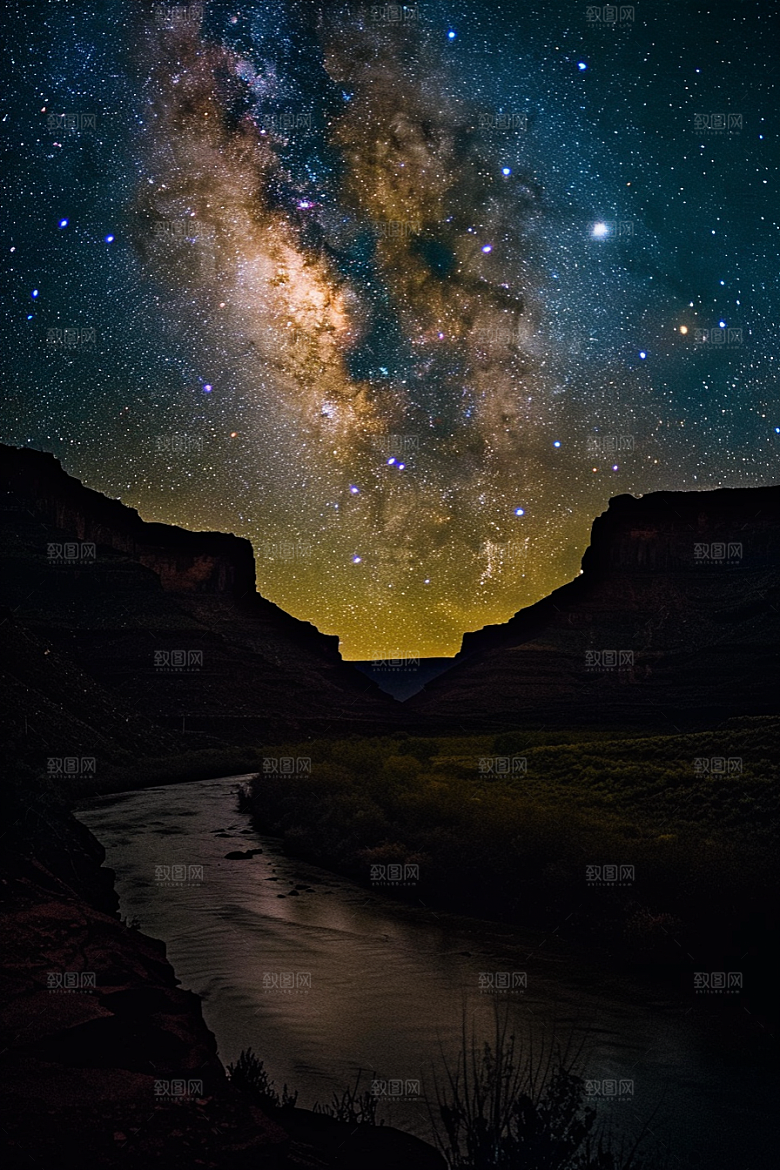 灿烂星空高清天空素材