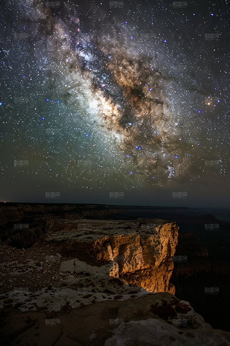 灿烂星空浪漫夜晚素材