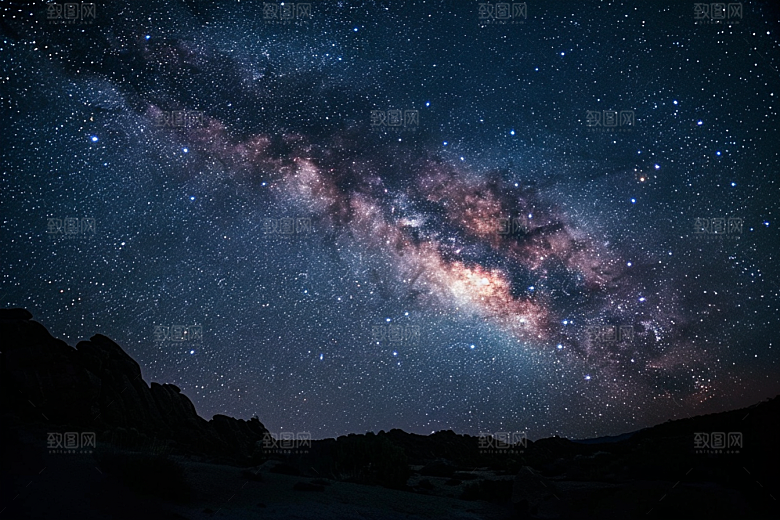 灿烂星空唯美宇宙素材