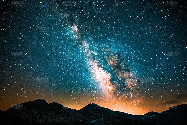 灿烂星空天空夜晚素材