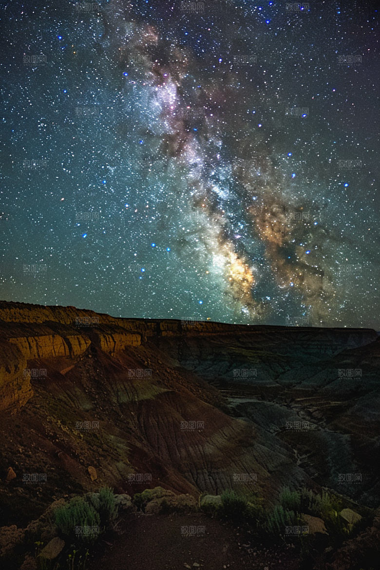 灿烂星空银河高清素材