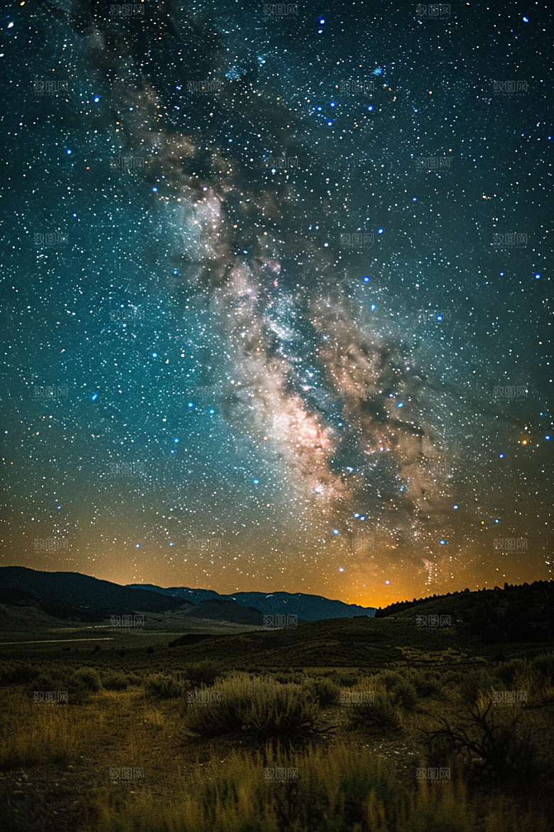 灿烂星空宇宙银河素材