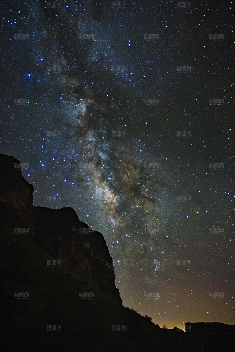 灿烂星空梦幻银河素材