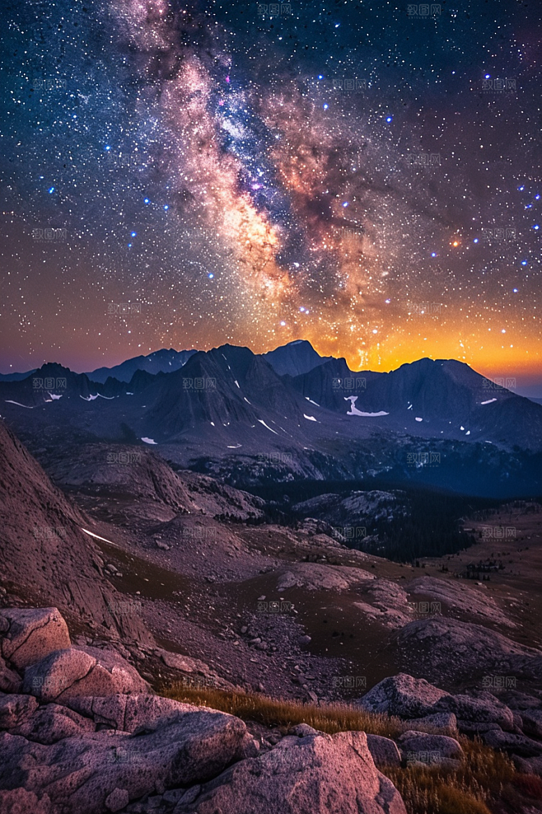 灿烂星空天空夜晚素材