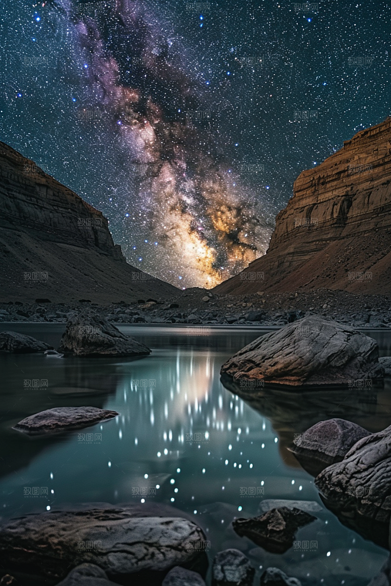 灿烂星空天空银河素材