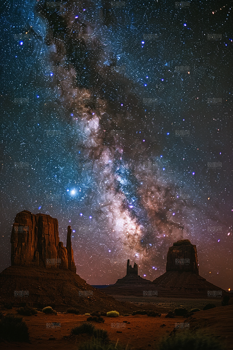 灿烂星空梦幻浪漫素材