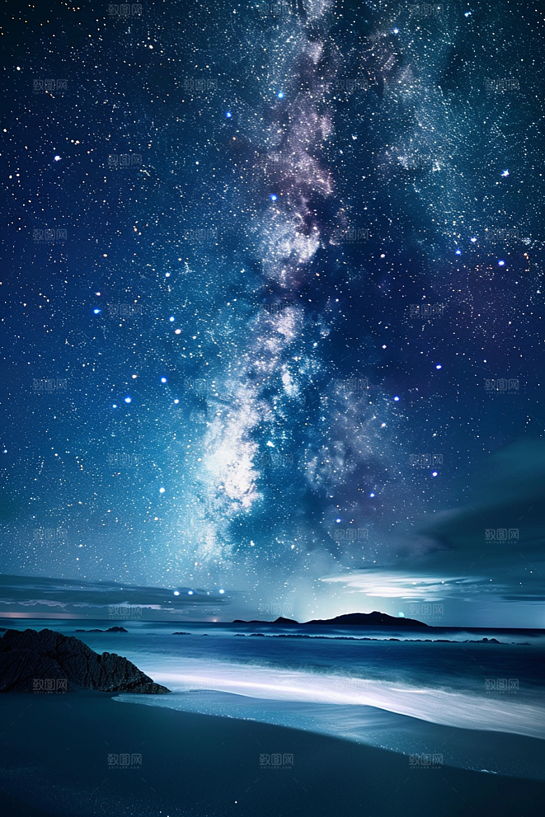 灿烂星空银河唯美素材