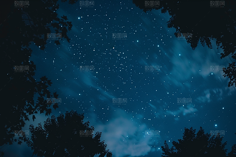灿烂星空太阳系天空素材