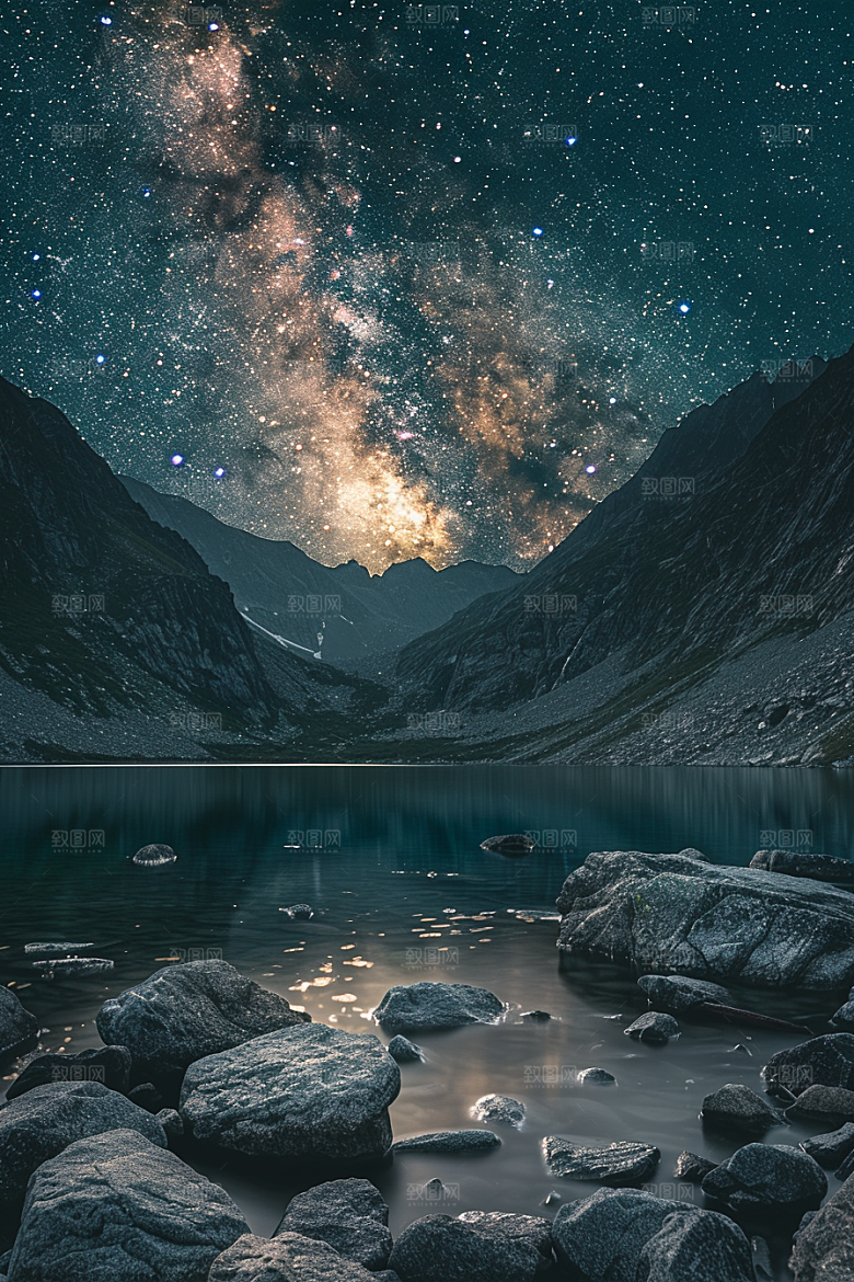 灿烂星空唯美太阳系素材