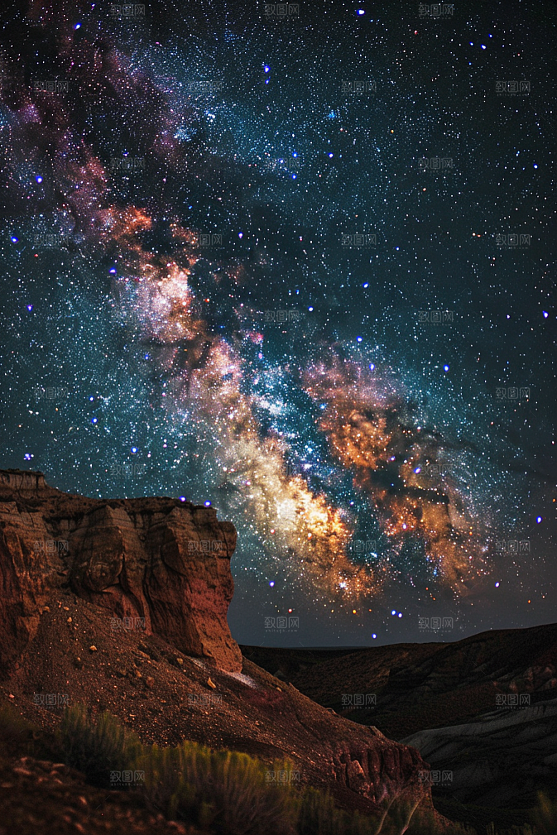灿烂星空唯美高清素材
