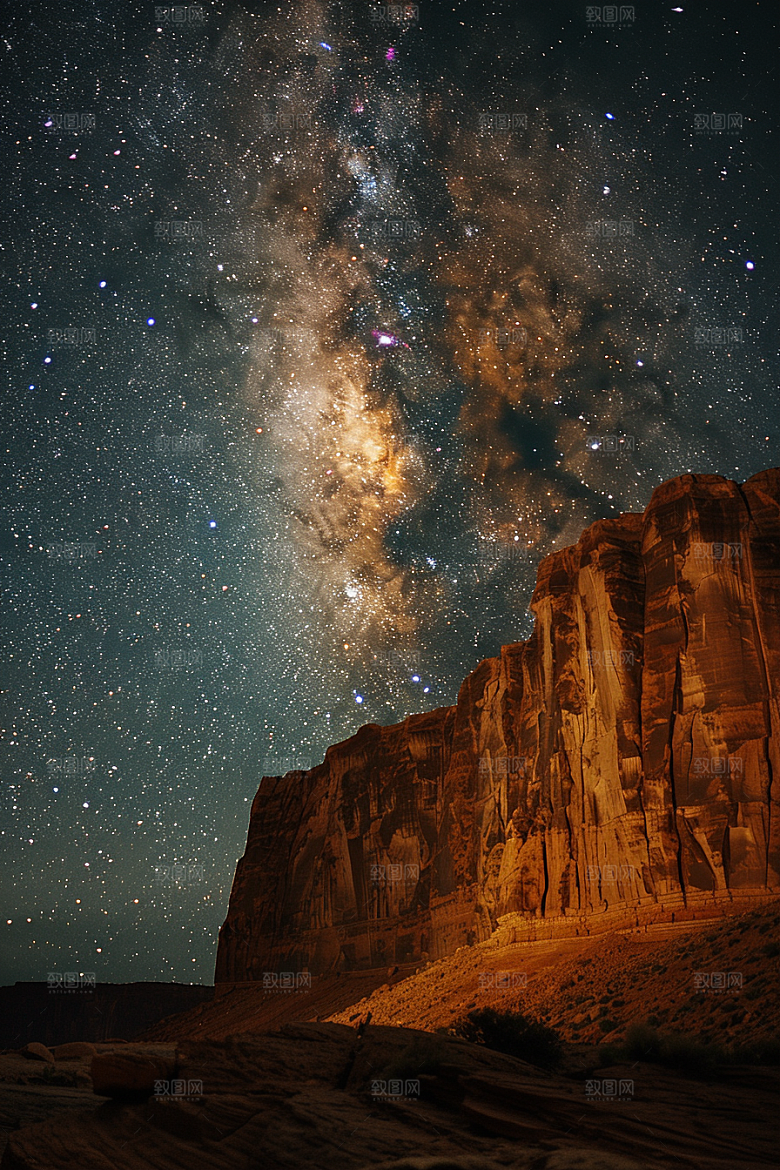 灿烂星空夜晚星辰素材