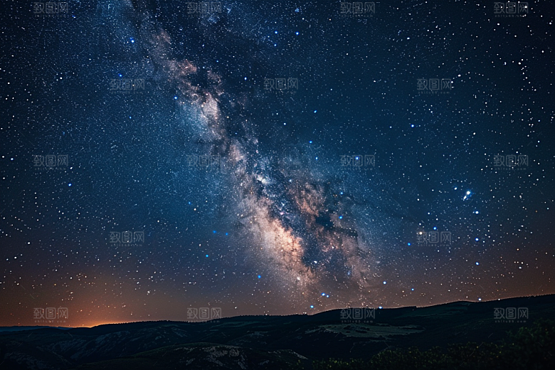 灿烂星空梦幻太阳系素材