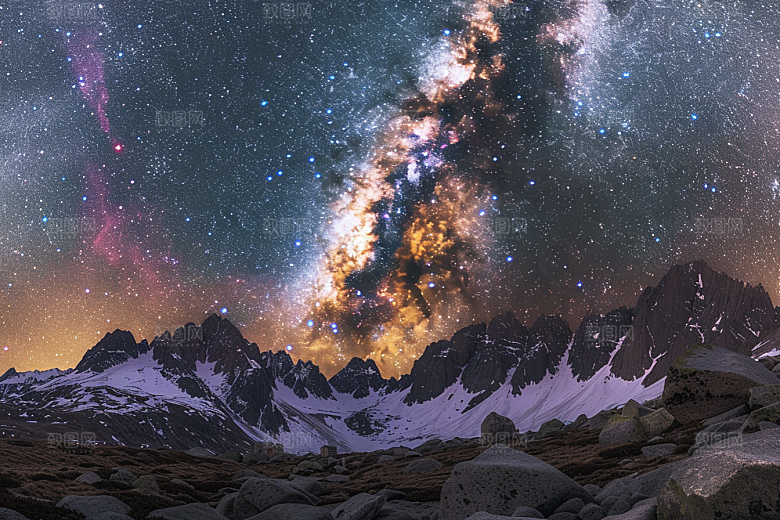 灿烂星空唯美梦幻素材