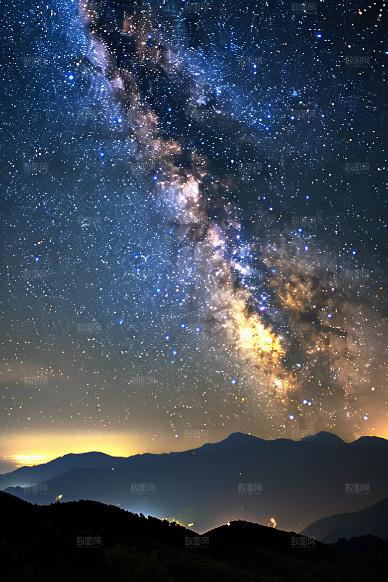 灿烂星空天空唯美素材