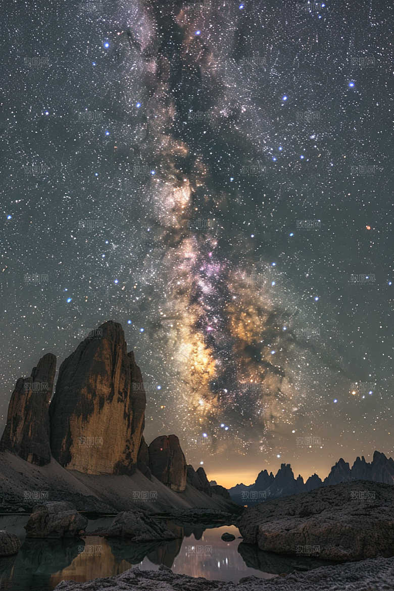 灿烂星空天空梦幻素材