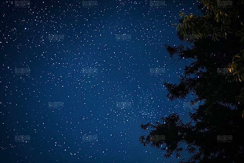 灿烂星空星辰天空素材