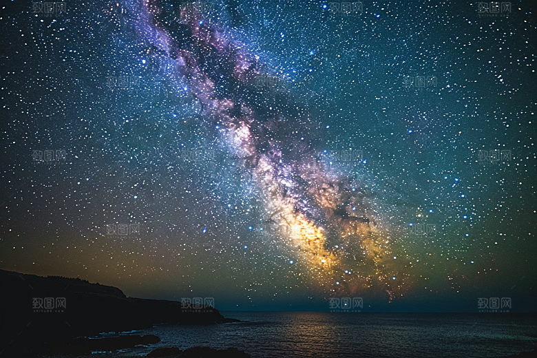 灿烂星空唯美梦幻素材