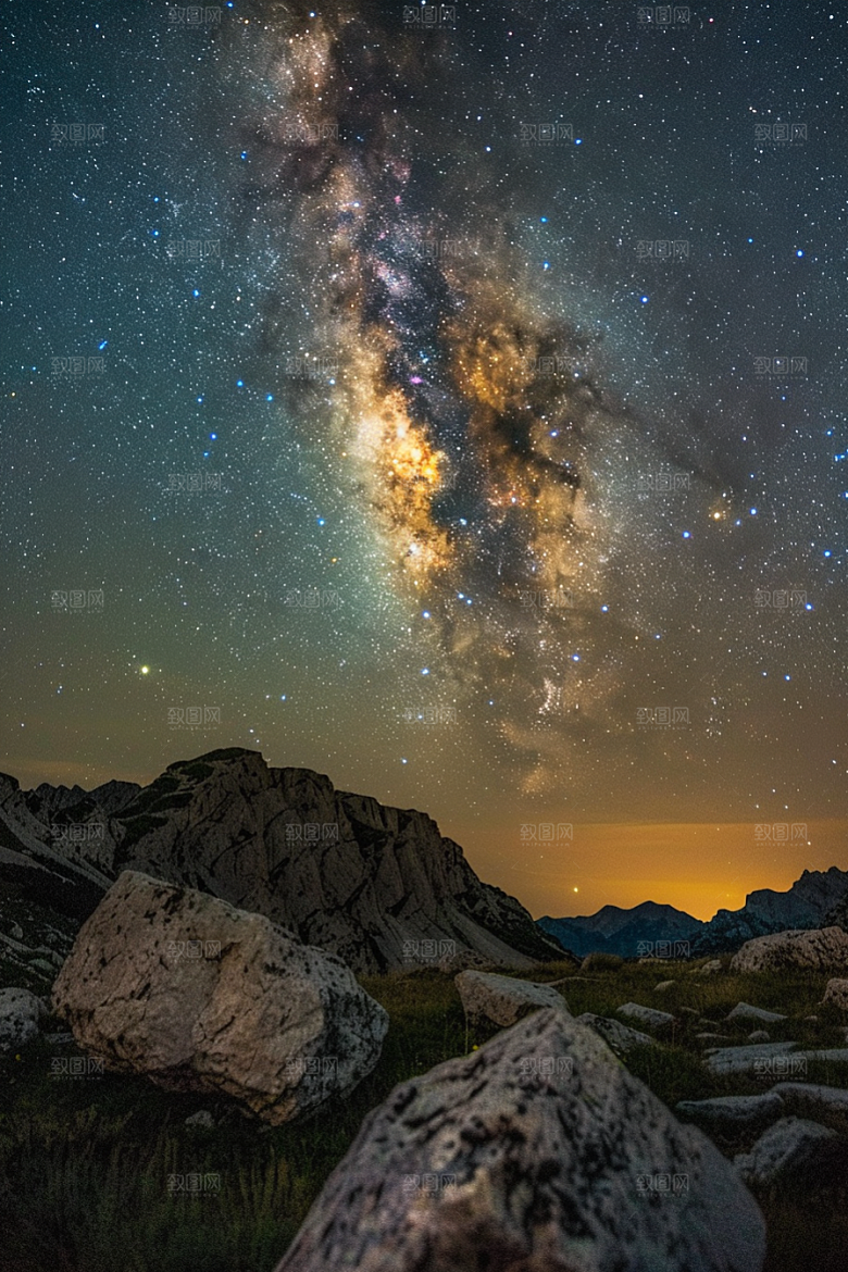 灿烂星空唯美天空素材