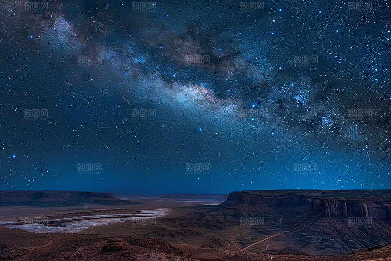 灿烂星空高清银河素材