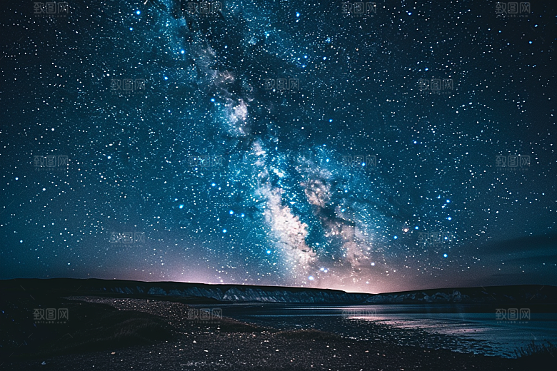 灿烂星空天空夜景素材