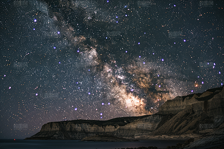 灿烂星空唯美浪漫素材
