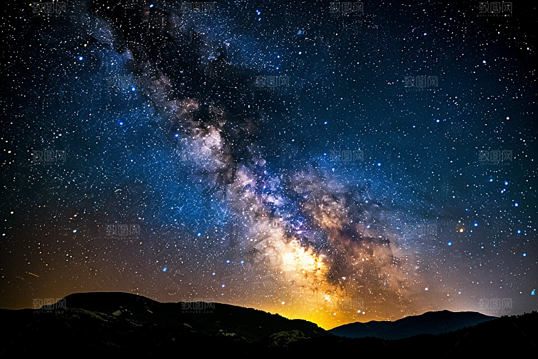 灿烂星空梦幻天空素材
