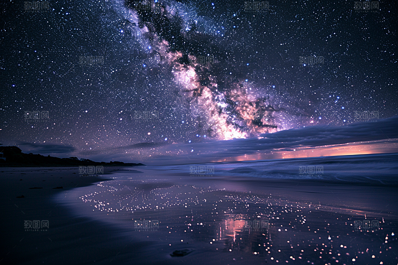 灿烂星空唯美太阳系素材