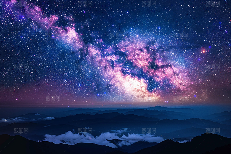 灿烂星空高清浪漫素材