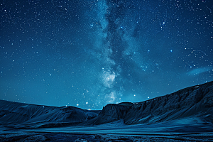 灿烂星空太阳系浪漫素材